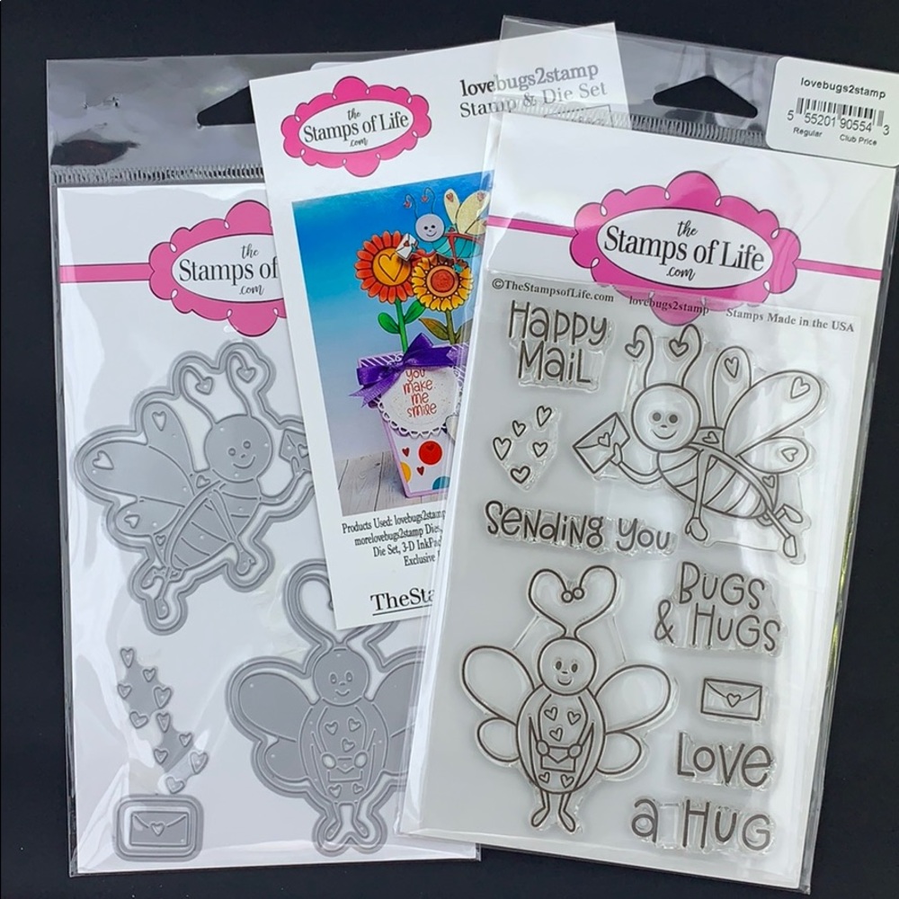 NWT TSOL Lovebugs2stamp & Die Set